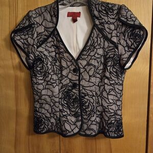 JS Collections Red and White Blouse